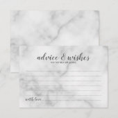Classy Elegant Marble Wedding Hinweiskarte (Vorne/Hinten)