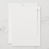 Classy Elegant Minimal Duky Typography Christening Einladung (Rückseite)