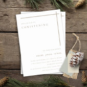 Classy Elegant Minimal Duky Typography Christening Einladung