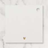 Classy Elegant Minimal Gold Typografie Christening Geschenkanhänger (Rückseite)