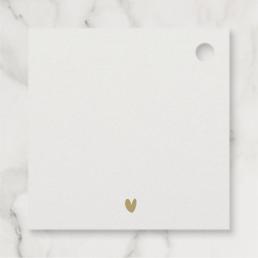 Classy Elegant Minimal Gold Typografie Christening Geschenkanhänger (Rückseite)