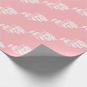 Classy Elegant Pink Weihnachtskerze Poinsettia Geschenkpapier (Ecke)