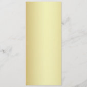 Classy Elegant Royal Blue and Gold Floral Wedding Menükarte (Rückseite)