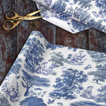 Classy Elegant Rustic Blue Country Toile