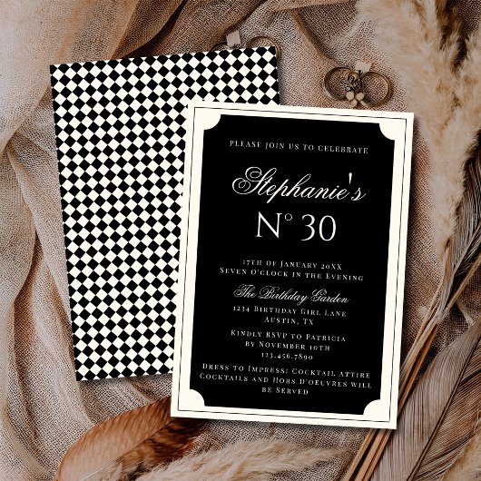 Classy Elegant Vintage Old Money Birthday Party Einladung
