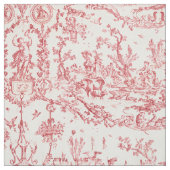 Classy Elegant Vintage Red French Country Toile Stoff (Muster)
