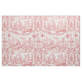 Classy Elegant Vintage Red French Country Toile Stoff (Fat Quarter (45,7 x 55,9 cm))
