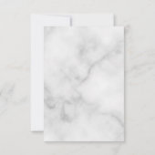 Classy Elegant White Marble Wedding RSVP (Rückseite)