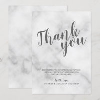 Classy Elegant White Marble Wedding Vielen Dank