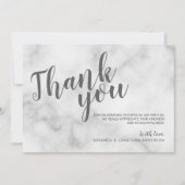 Classy Elegant White Marble Wedding Vielen Dank Einladung (Vorderseite)