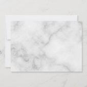 Classy Elegant White Marble Wedding Vielen Dank Einladung (Rückseite)