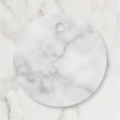 Classy Elegant White Marble Wedding Vielen Dank Geschenkanhänger (Rückseite)