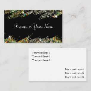 Classy Elegante Crystal Bling Business Cards Visitenkarte