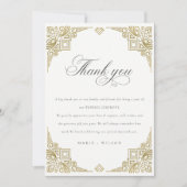 Classy Elegante Glam New Orleans Club Verzierte Ho Dankeskarte (Vorderseite)