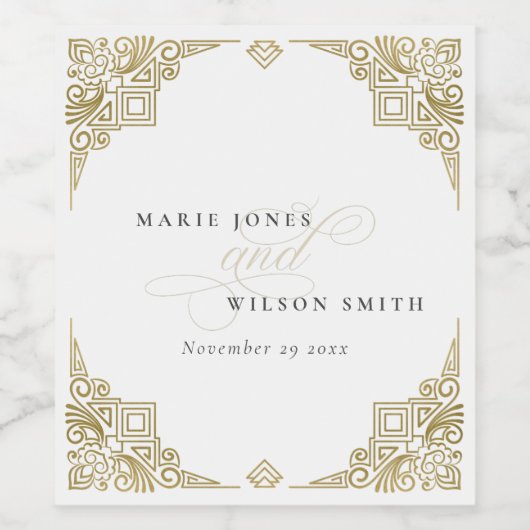 Classy Elegante Weinetikett (Einzelnes Label)