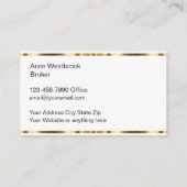 Classy Elegantes Anwesen Business Cards Visitenkarte (Rückseite)