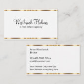 Classy Elegantes Anwesen Business Cards Visitenkarte (Vorne/Hinten)