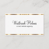 Classy Elegantes Anwesen Business Cards Visitenkarte (Vorderseite)
