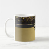 Classy Elegantes irisches Kleeblatt, Imitate Gold  Kaffeetasse (Links)