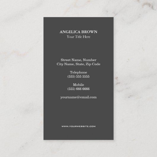 Classy Elephant Logo Visitenkarte (Rückseite)