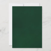 Classy Emerald Green Rose Hochzeit Probe Dinner Einladung (Rückseite)
