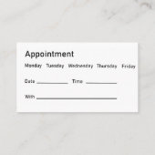 Classy Ernennung Zahnarzt Visitenkarten Visitenkarte (Rückseite)