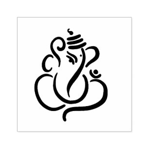 Classy Ethnic Ganesha  Indischer Gott Zeichne Gummistempel