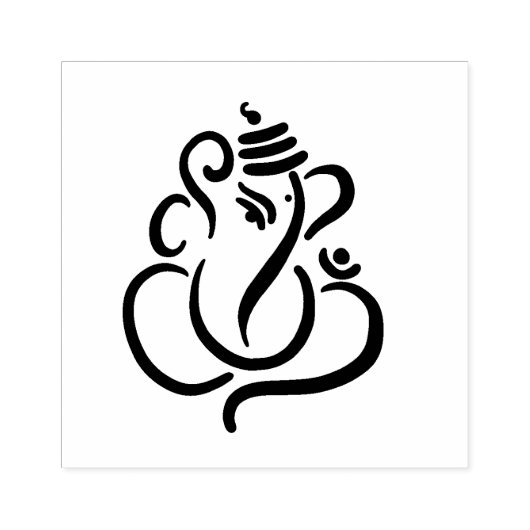 Classy Ethnic Ganesha | Indischer Gott Zeichnend Gummistempel (Prägung)