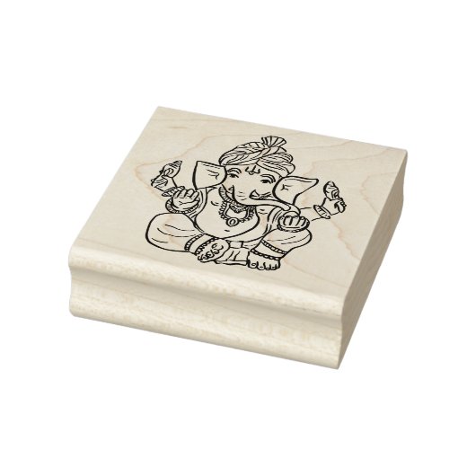 Classy Ethnic Ganesha | Indischer Gott Zeichnend Gummistempel (Stempel)