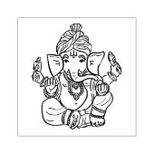 Classy Ethnic Ganesha | Indischer Gott Zeichnend Gummistempel (Prägung)