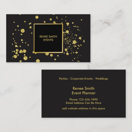 Classy Event Planner Visitenkarte (Vorne/Hinten)