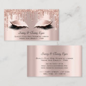 Classy Eyes Mink Lashes Makeup Rose Visitenkarte (Vorne/Hinten)