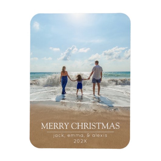 Classy Family Foto Weihnachten Magnet (Vertikal)