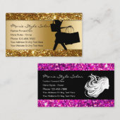 Classy Fashion and Hair Beauty Business Cards Visitenkarte (Vorne/Hinten)