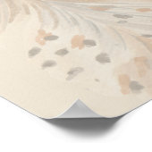 Classy Feather Boho Beige Wedding Welcome Sign Poster (Ecke)