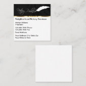 Classy Fether Pen Notar Quadratische Visitenkarte (Vorne/Hinten)