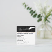 Classy Fether Pen Notar Quadratische Visitenkarte (Stehend Vorderseite)