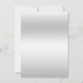 Classy Floral Gem, Silberne Gerahmte Hochzeit Dankeskarte (Rückseite)