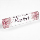 Classy Floral Lilies Namensplakette