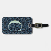 Classy Floral Mit Monogramm Letter C blau Gepäckanhänger (Vorderseite horizontal)
