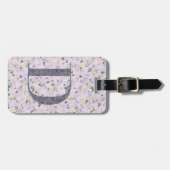Classy Floral Mit Monogramm Letter D light lila Gepäckanhänger (Vorderseite horizontal)