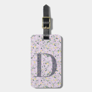 Classy Floral Mit Monogramm Letter D light lila Gepäckanhänger