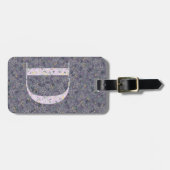 Classy Floral Mit Monogramm Letter D lila Gepäckanhänger (Vorderseite horizontal)