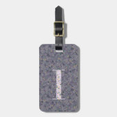 Classy Floral Mit Monogramm Letter I lila Gepäckanhänger (Vorderseite vertikal)