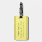 Classy Floral Mit Monogramm Letter M gelb grün Gepäckanhänger (Rückseite vertikal)