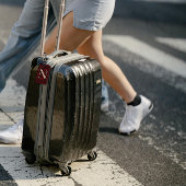 Classy Floral Mit Monogramm Letter N dunkelrot Gepäckanhänger