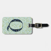 Classy Floral Mit Monogramm Letter Q acqua Gepäckanhänger (Vorderseite horizontal)