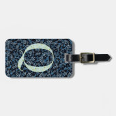 Classy Floral Mit Monogramm Letter Q blau Gepäckanhänger