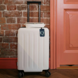 Classy Floral Mit Monogramm Letter Q blau Gepäckanhänger