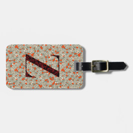 Classy Floral Mit Monogramm Letter Z grün rot Gepäckanhänger